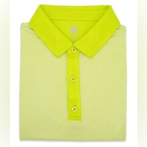 Graham Luxe Men’s Hamill Limeade Polo Golf Shirt size large
